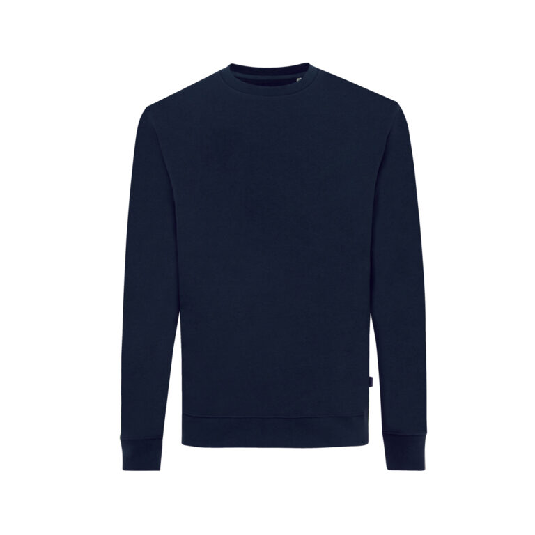 Zion Rundhals-Sweater aus recycelter Baumwolle, navy blau