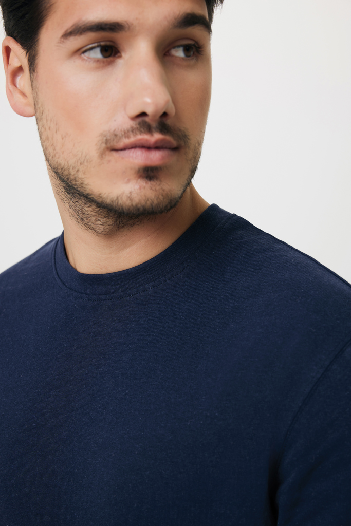 Zion Rundhals-Sweater aus recycelter Baumwolle, navy blau