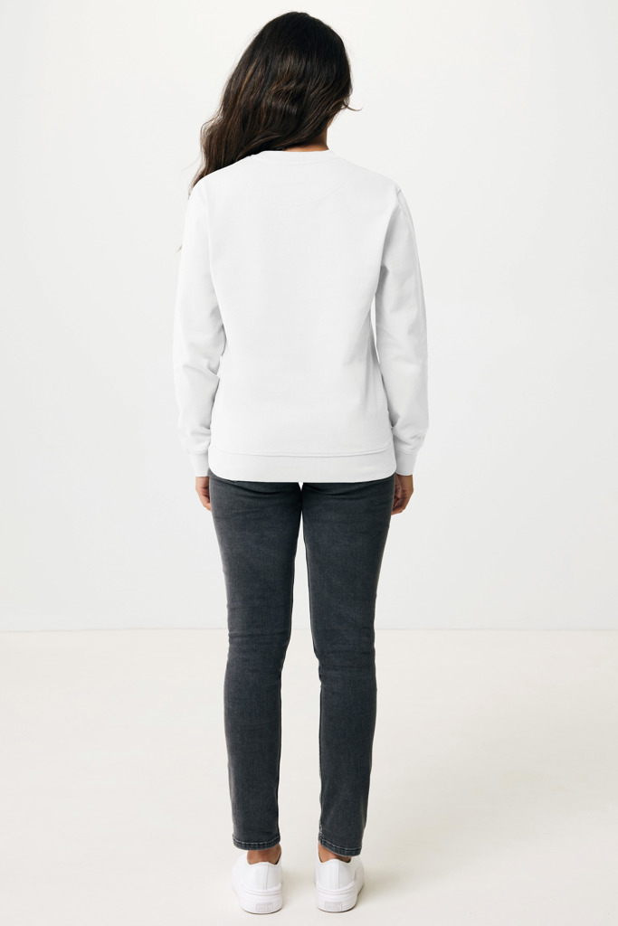 Zion sweatshirt i återvunnen bomull, recycled white