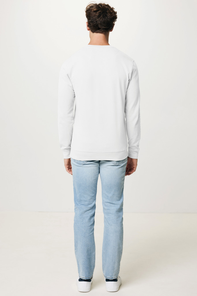 Zion sweatshirt i återvunnen bomull, recycled white