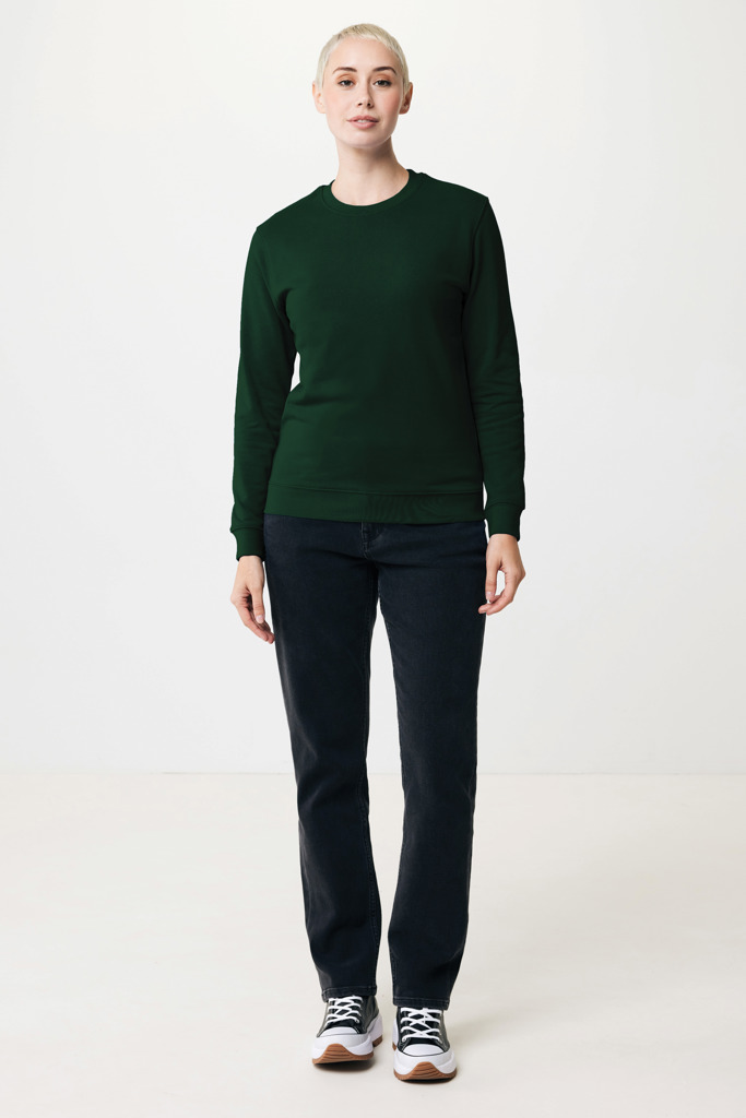 Zion sweatshirt i återvunnen bomull, forest green