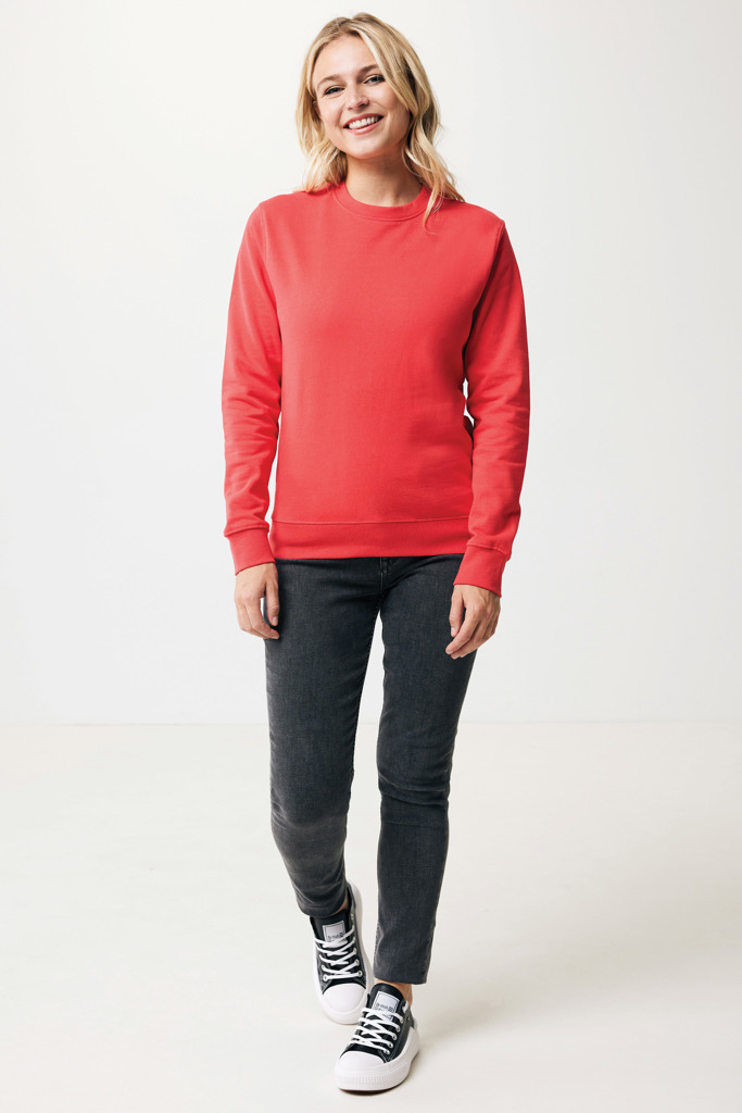 Zion sweatshirt i återvunnen bomull, luscious red