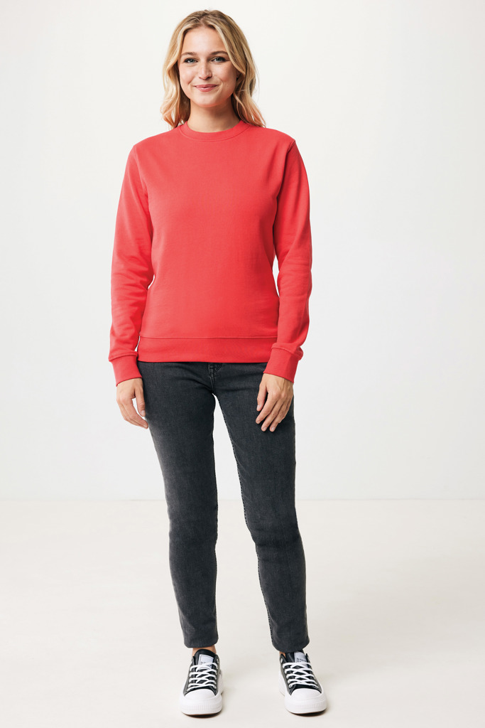 Zion sweatshirt i återvunnen bomull, luscious red