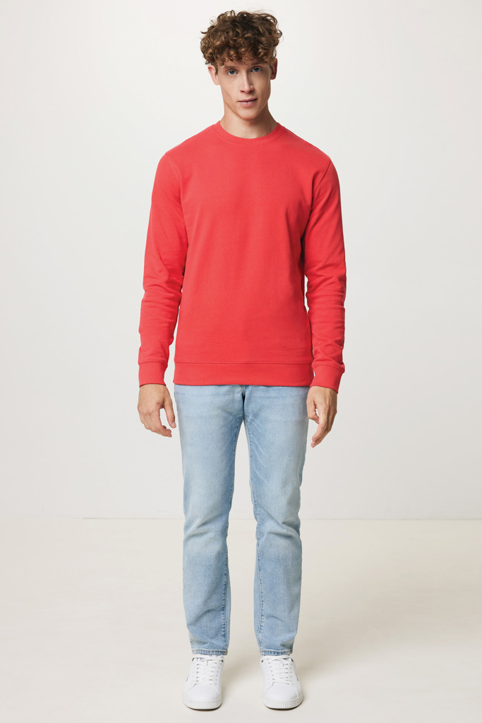 Zion sweatshirt i återvunnen bomull, luscious red