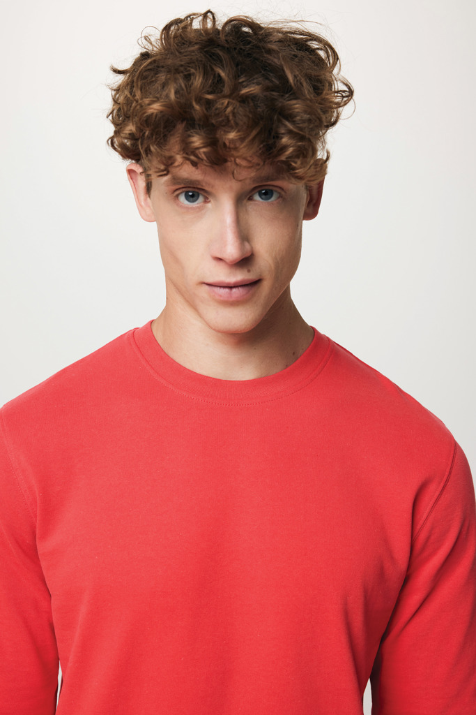 Zion sweatshirt i återvunnen bomull, luscious red