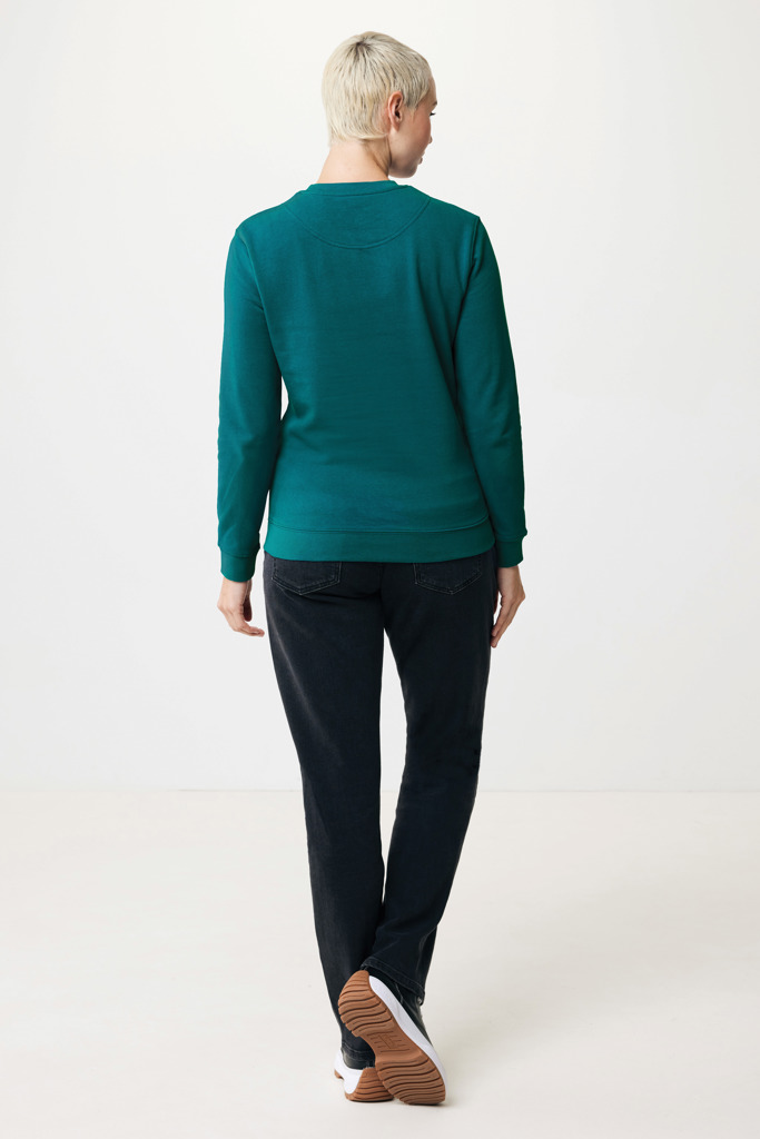 Felpa girocollo Zion in cotone riciclato, verdigris