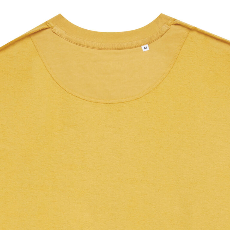 Pull à col rond en coton recyclé Zion, ochre yellow