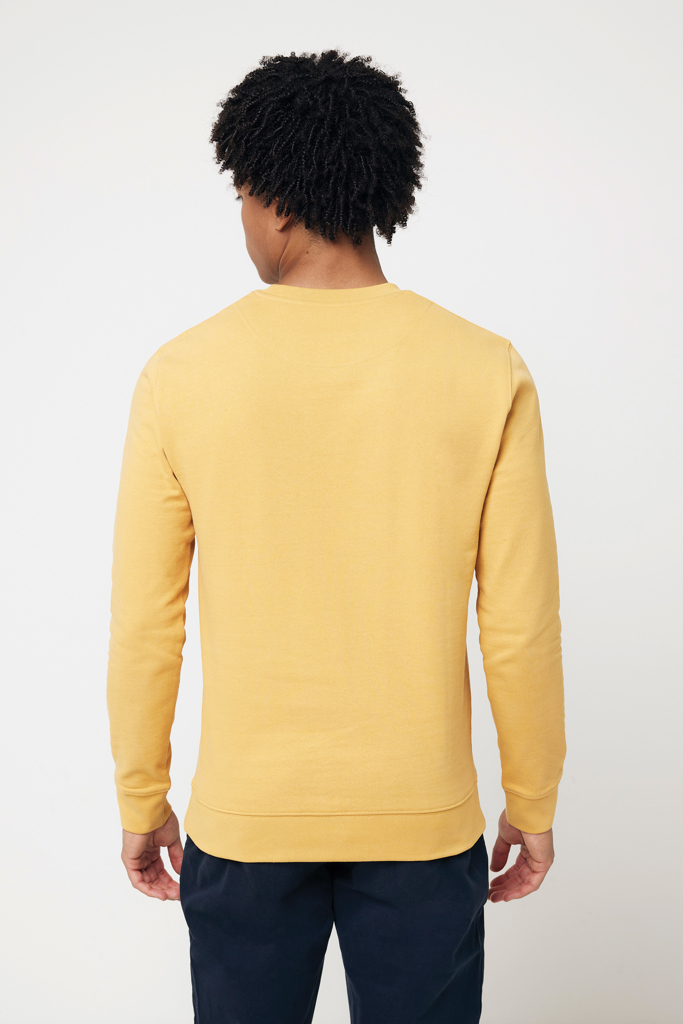 Pull à col rond en coton recyclé Zion, ochre yellow