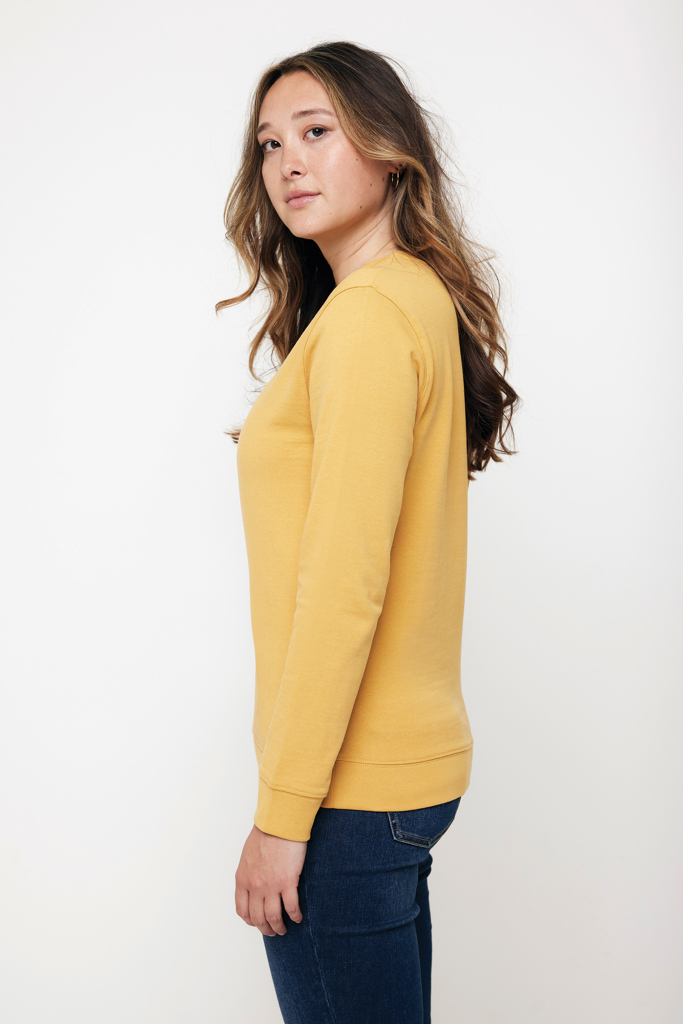 Pull à col rond en coton recyclé Zion, ochre yellow