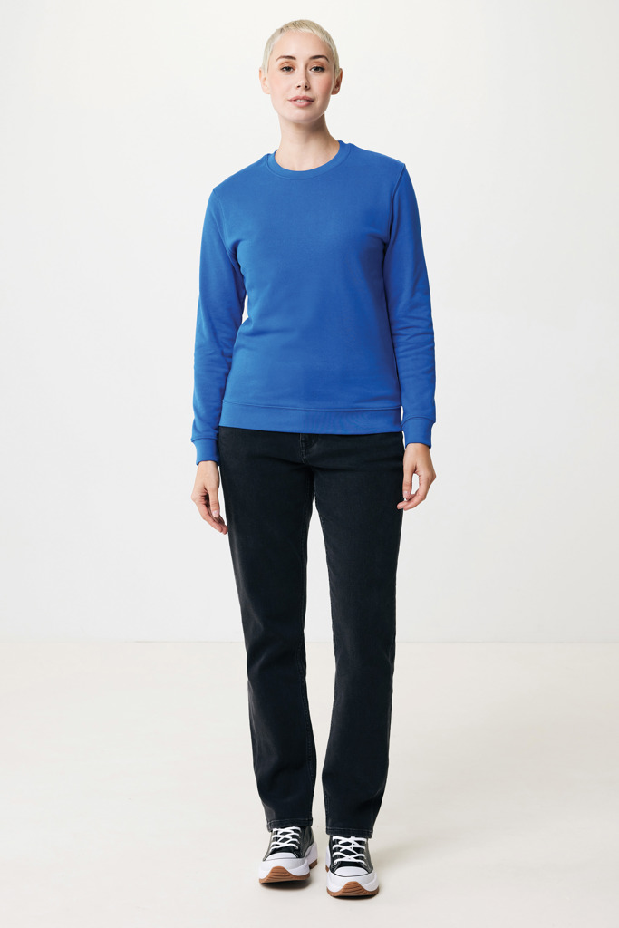 Zion Rundhals-Sweater aus recycelter Baumwolle, Königsblau