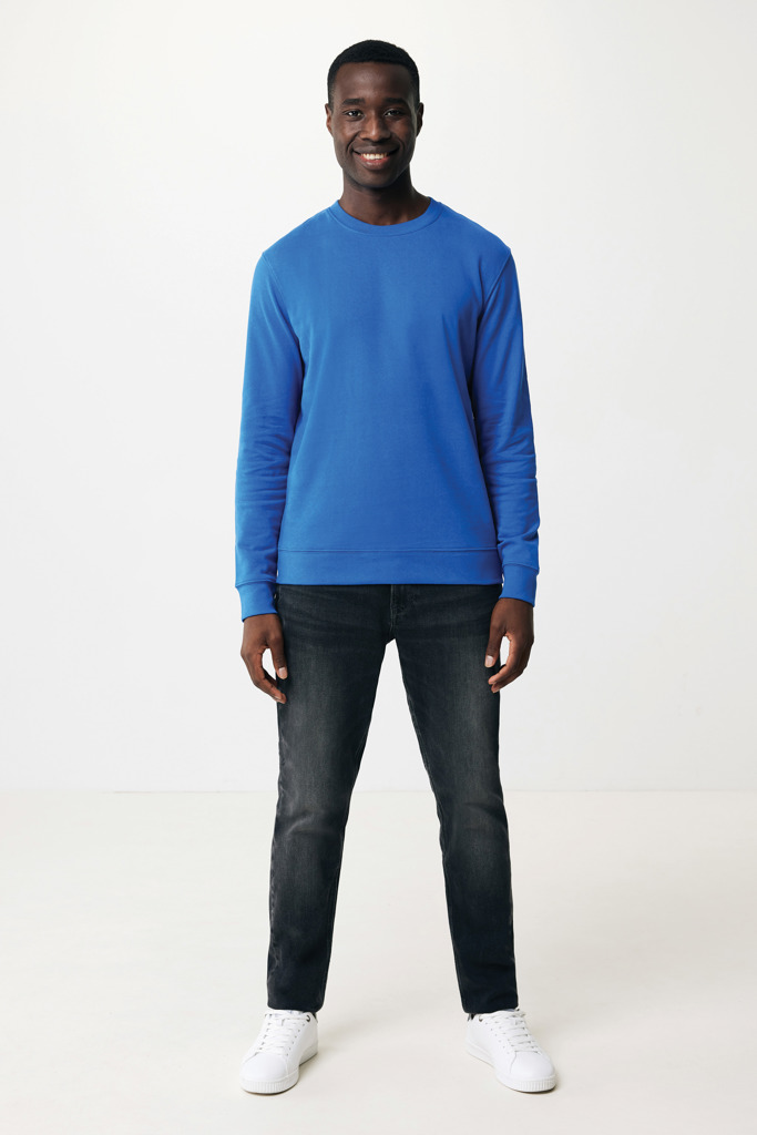 Zion Rundhals-Sweater aus recycelter Baumwolle, Königsblau