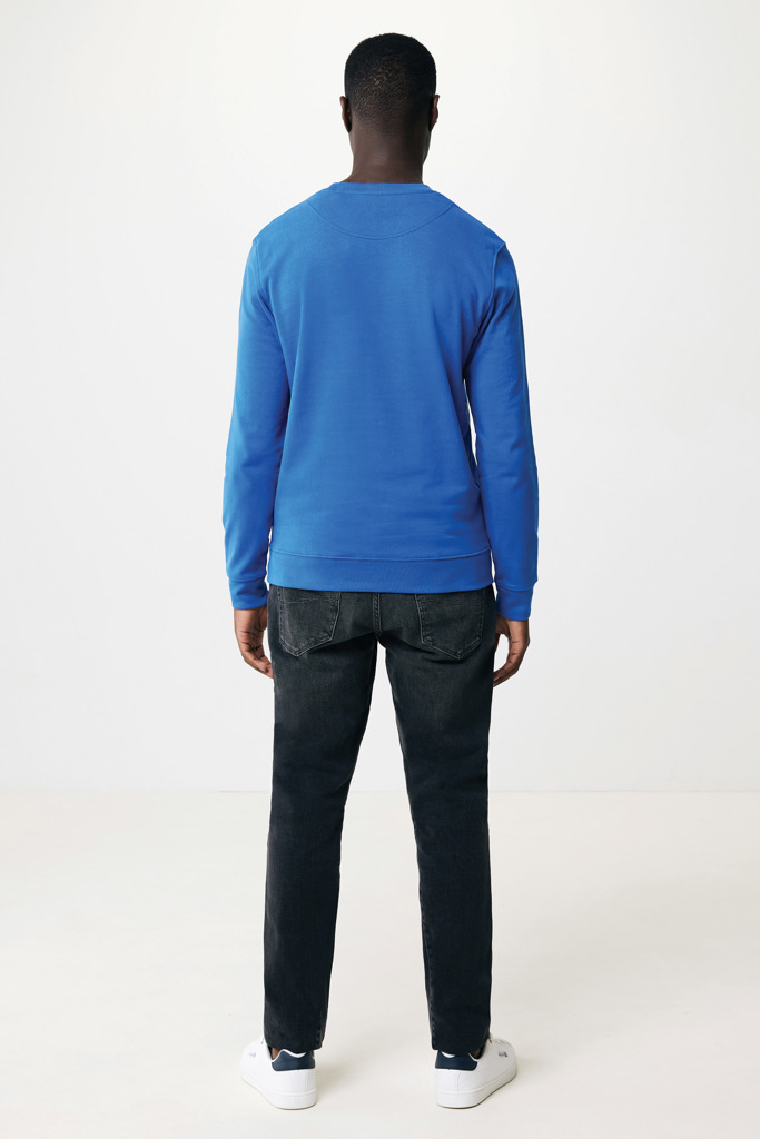 Zion Rundhals-Sweater aus recycelter Baumwolle, Königsblau