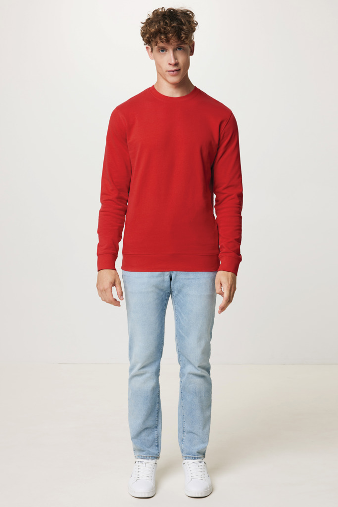 Zion recycled cotton crew neck, red