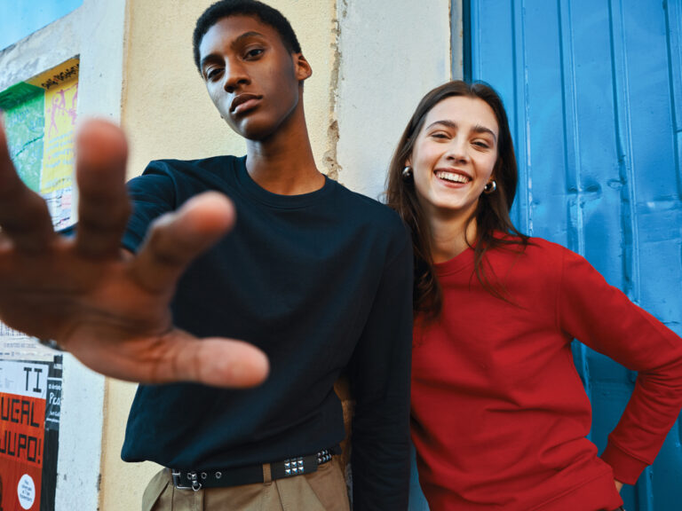 Zion recycled cotton crew neck, red