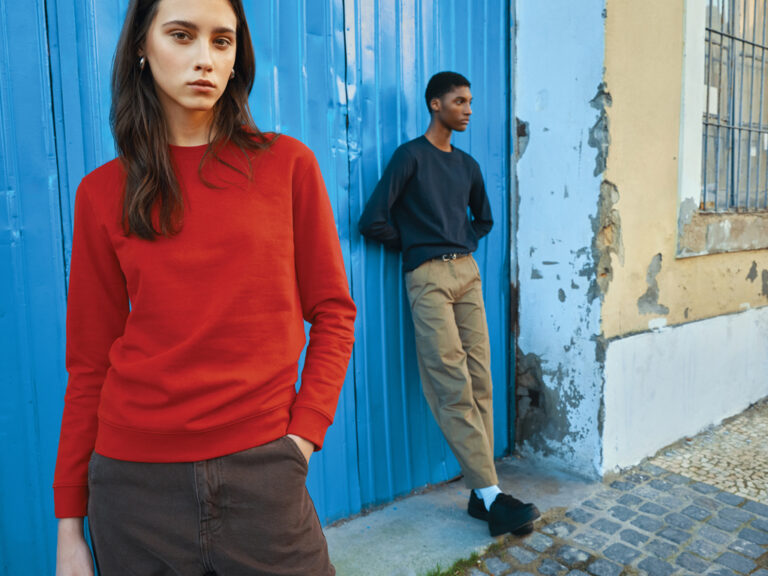 Zion recycled cotton crew neck, red