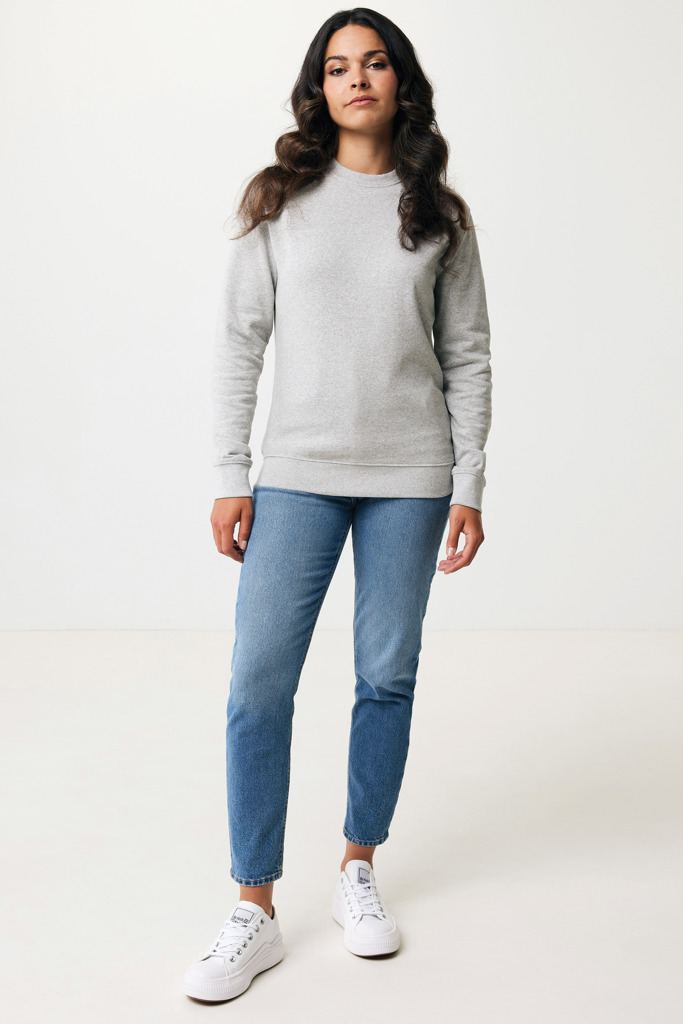 Denali recycled cotton crew neck undyed, heather grey