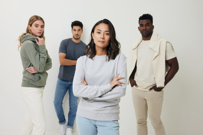 Denali recycled cotton crew neck undyed, heather grey