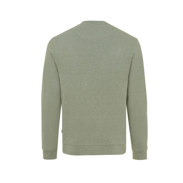 Denali recycled cotton crew neck undyed, heather green