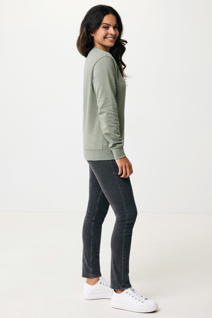 Denali recycled cotton crew neck undyed, heather green