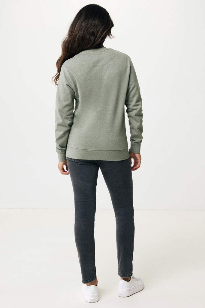 Denali recycled cotton crew neck undyed, heather green