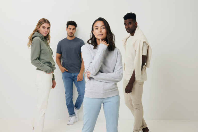 Denali recycled cotton crew neck undyed, heather green