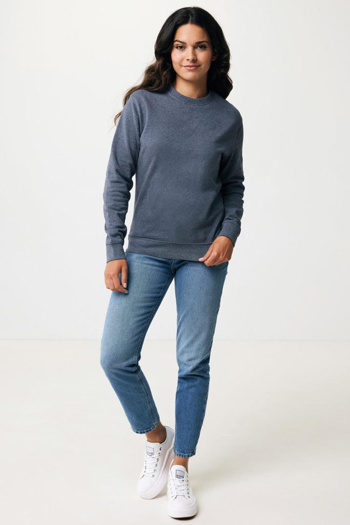 Denali recycled cotton crew neck undyed, heather navy