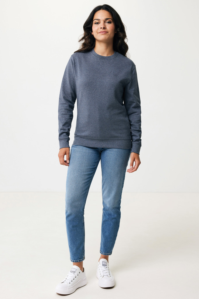 Denali recycled cotton crew neck undyed, heather navy