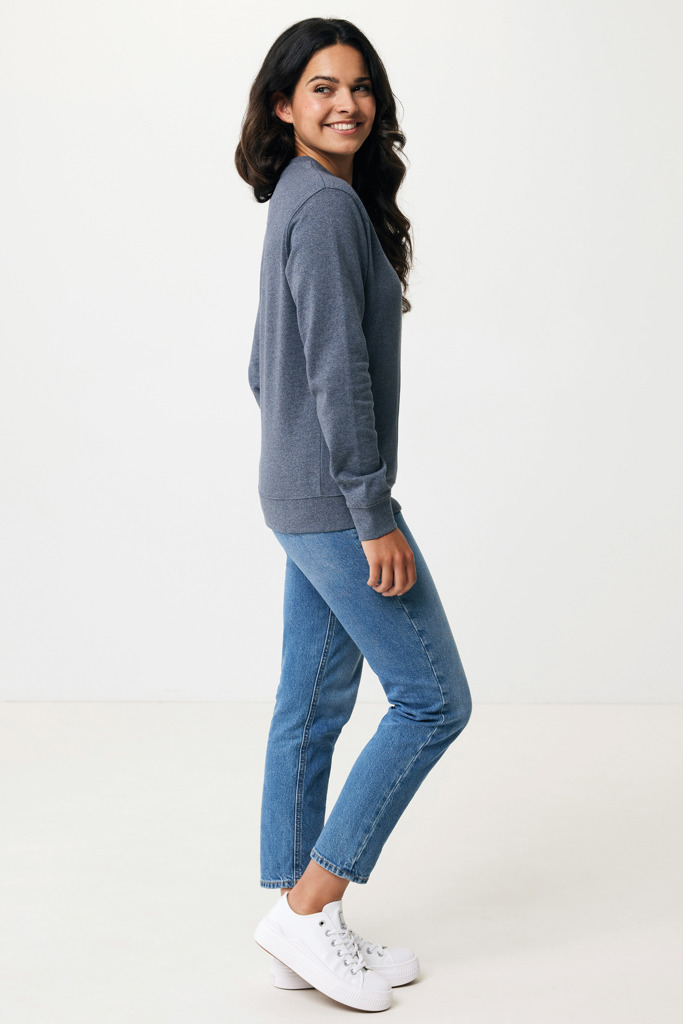 Denali recycled cotton crew neck undyed, heather navy