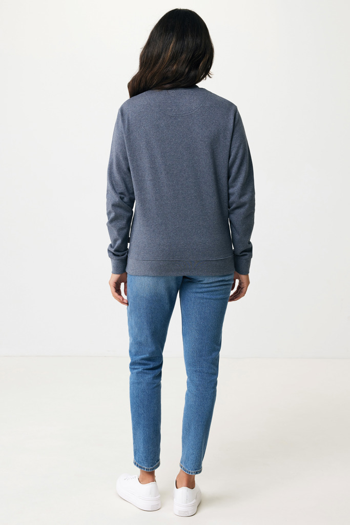 Denali recycled cotton crew neck undyed, heather navy