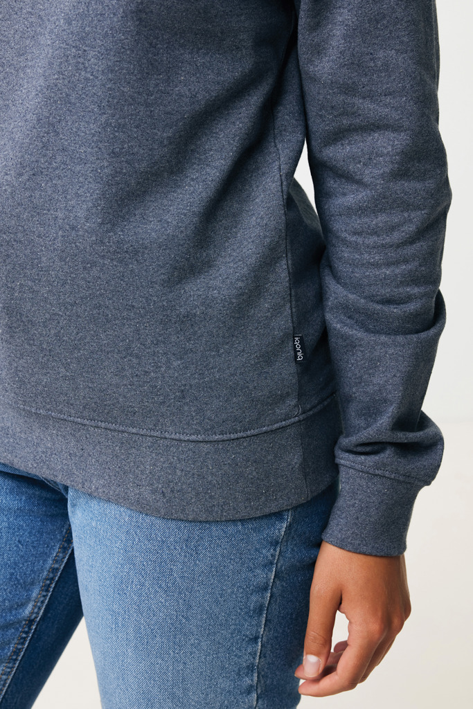 Denali recycled cotton crew neck undyed, heather navy