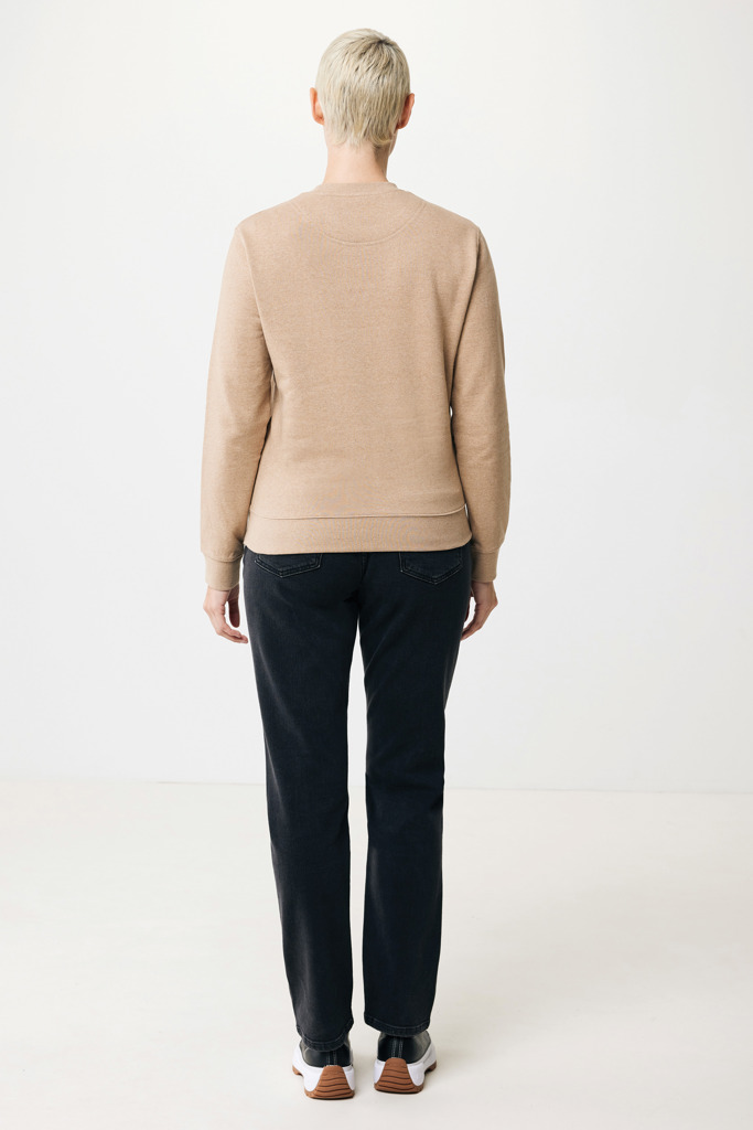 Denali sweatshirt i återvunnen ofärgad bomull, heather brown