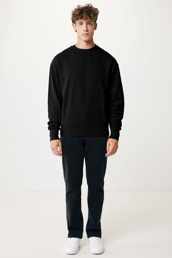 Kruger relaxed fit sweatshirt i återvunnen bomull, svart