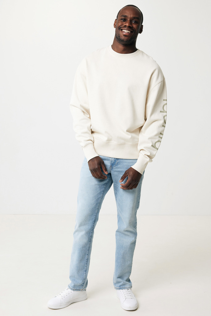 Kruger relaxed recycled cotton crew neck, off white