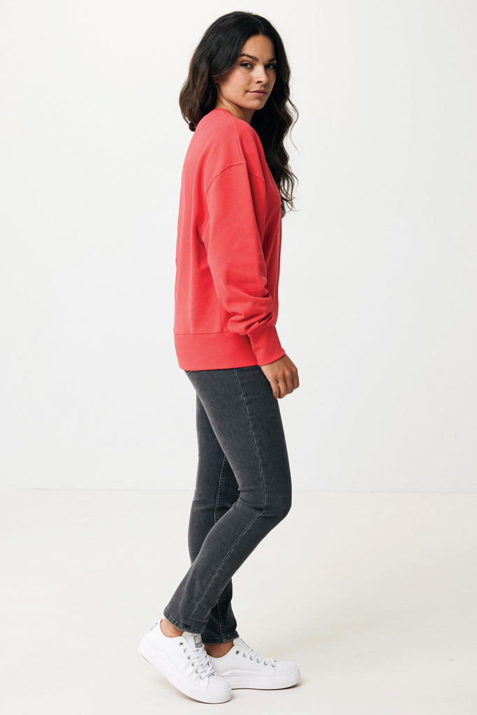 Sweater à col rond en coton recyclé Kruger, luscious red