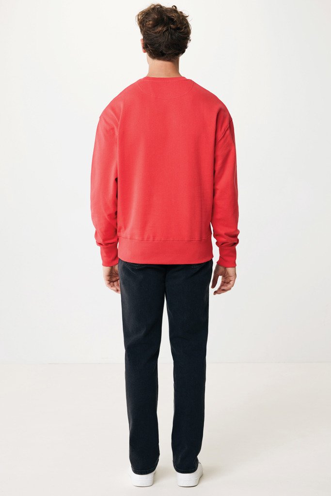 Sweater à col rond en coton recyclé Kruger, luscious red