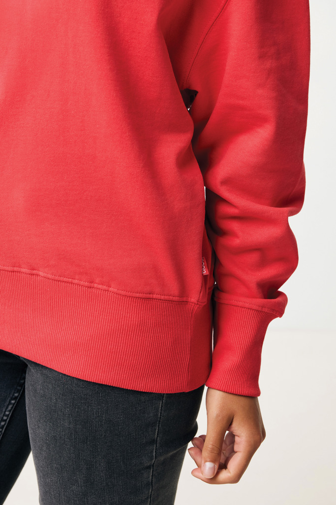 Sweater à col rond en coton recyclé Kruger, luscious red