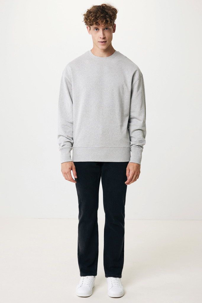 Kruger relaxed recycled cotton crew neck, heather grey