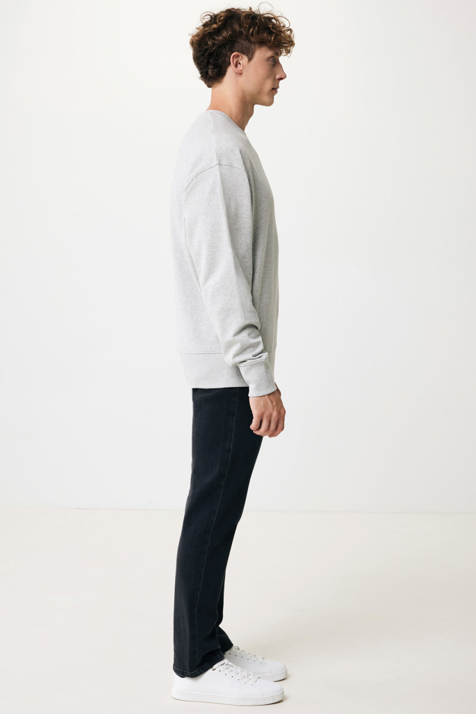 Kruger relaxed recycled cotton crew neck, heather grey