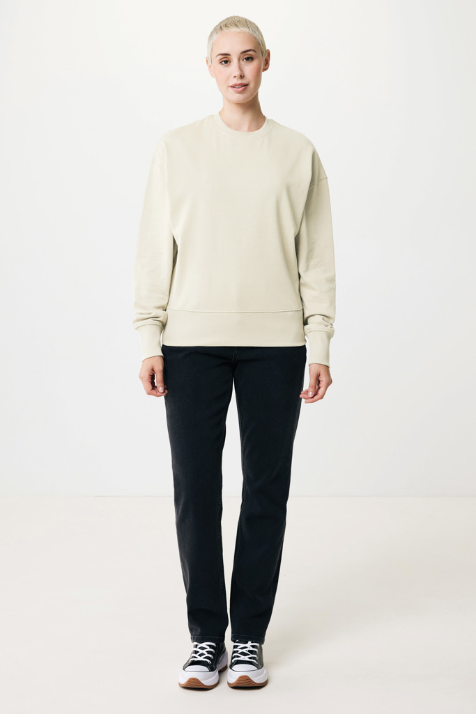 Kruger gerecycled katoen relaxed sweater, natural raw