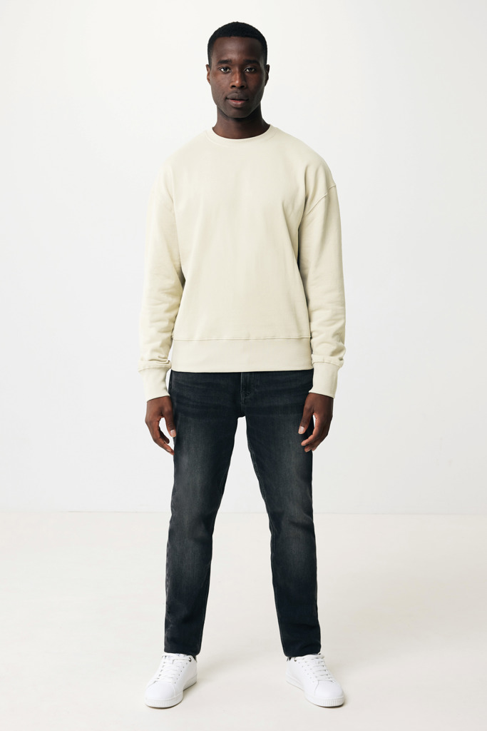 Kruger gerecycled katoen relaxed sweater, natural raw