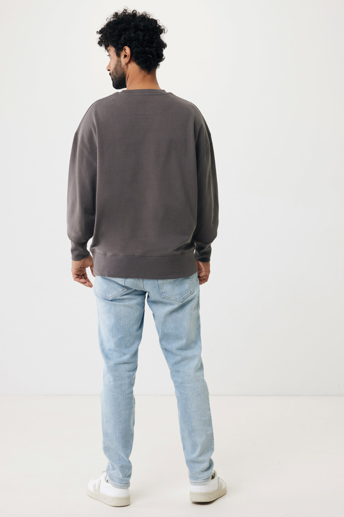 Kruger relaxed recycled cotton crew neck, anthracite