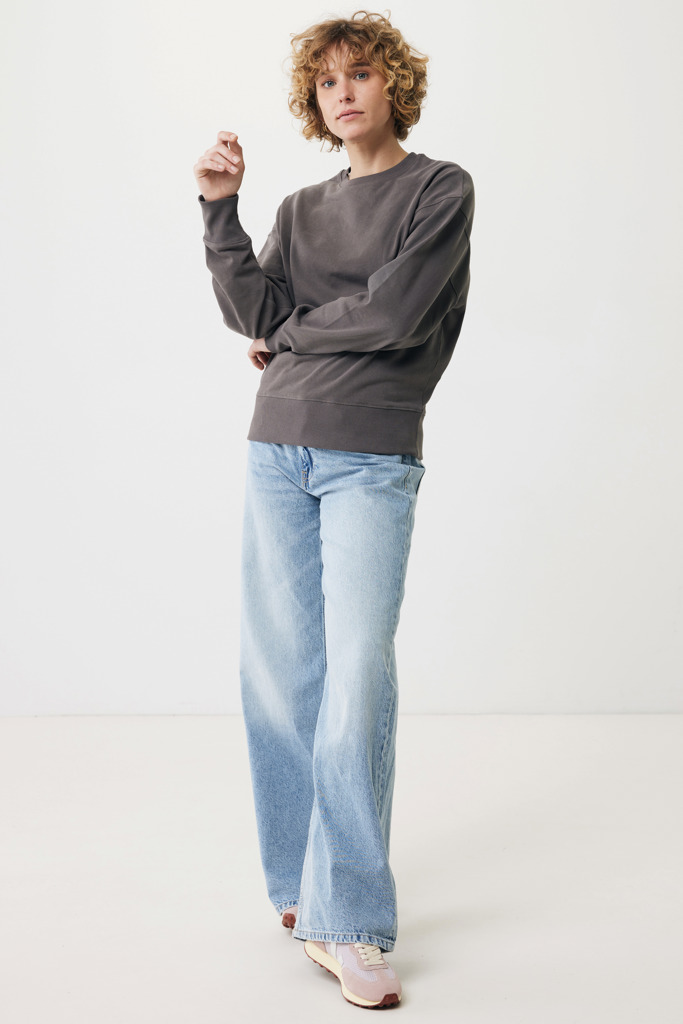 Kruger relaxed recycled cotton crew neck, anthracite