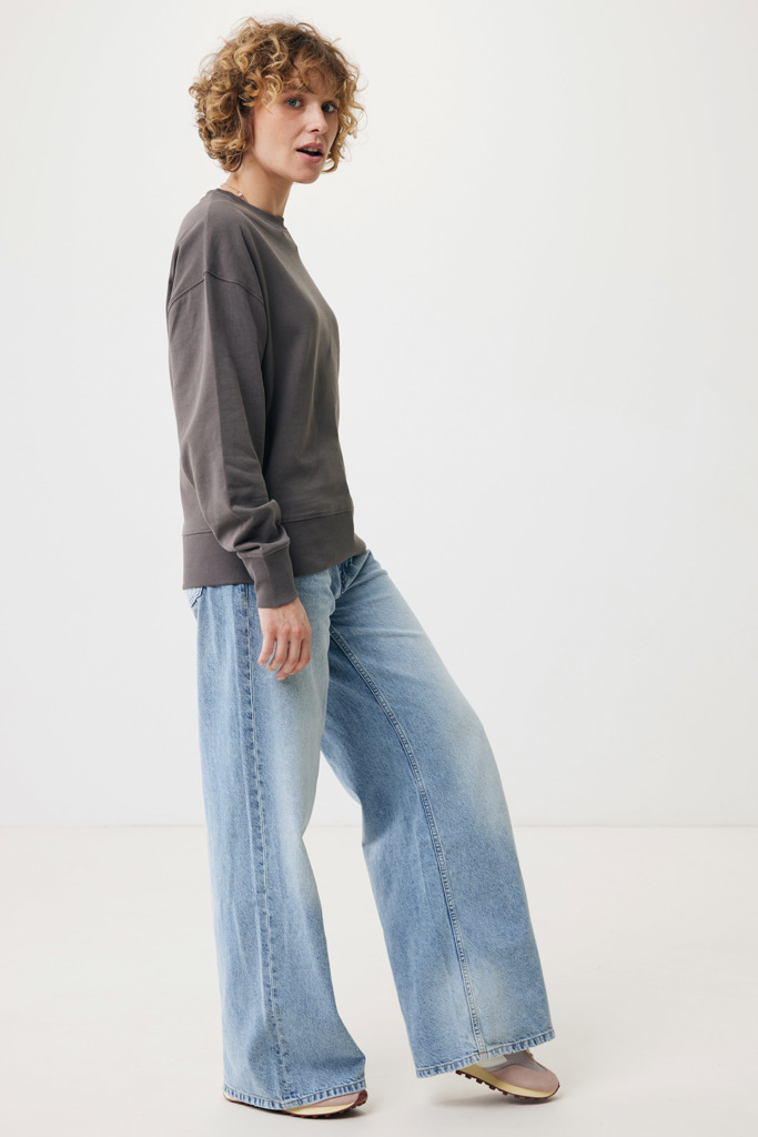 Kruger relaxed recycled cotton crew neck, anthracite