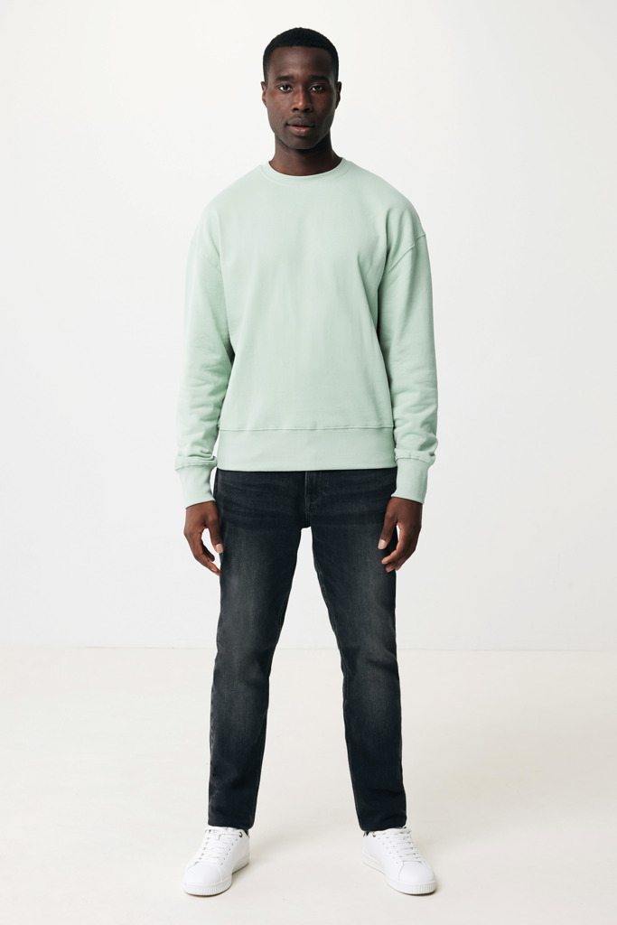 Kruger relaxed recycled cotton crew neck, iceberg green