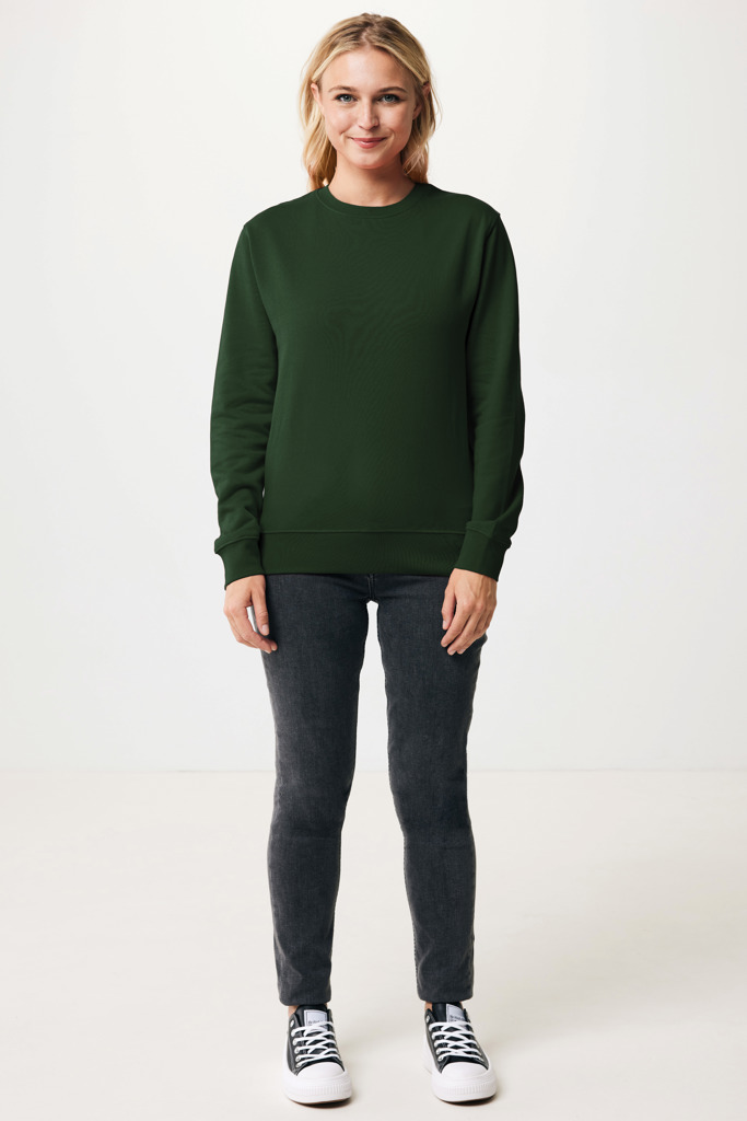 Etosha lättvikt sweatshirt i återvunnen bomull, forest green