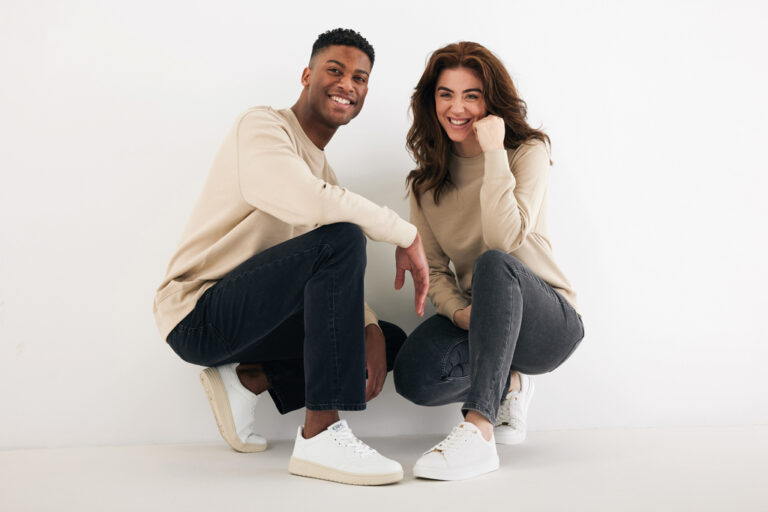 Sweater léger à col rond en coton recyclé Etosha, desert