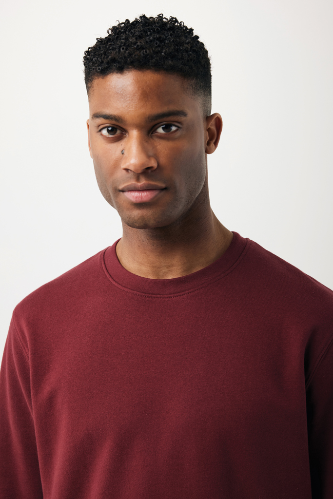 Etosha lichtgewicht gerecycled katoen sweater, bordeauxrood