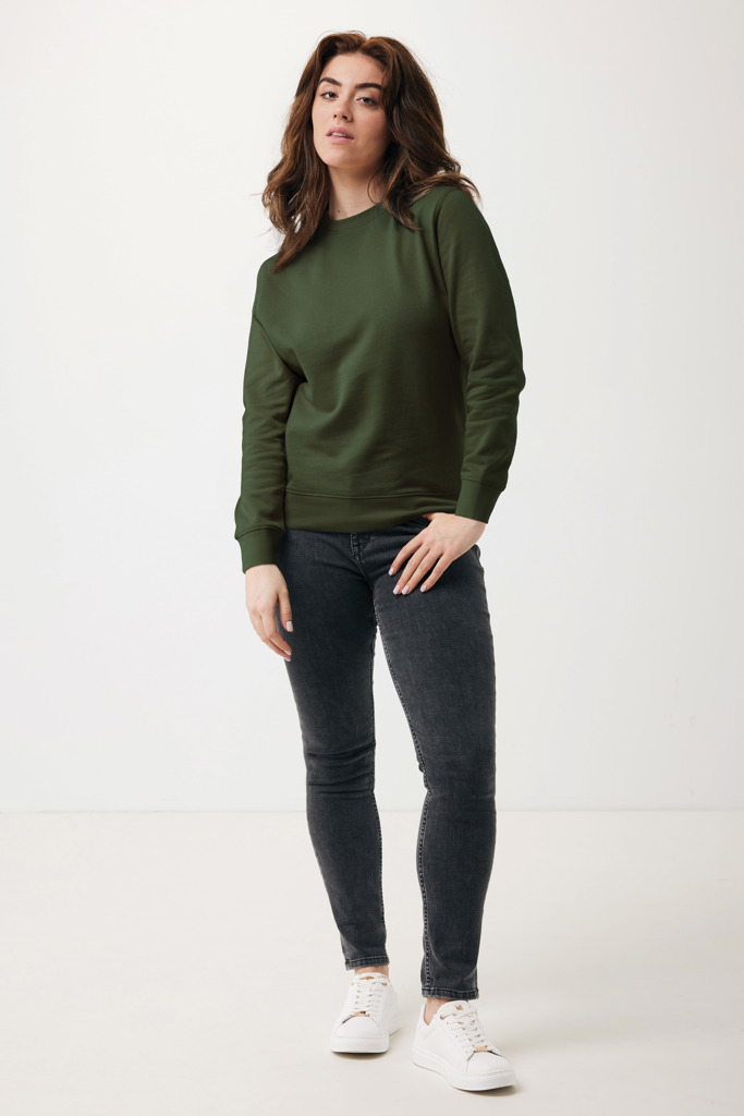 Etosha lichtgewicht gerecycled katoen sweater, khaki