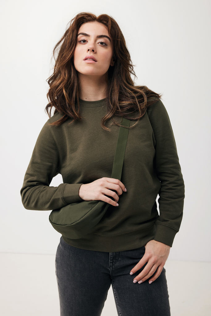 Etosha lichtgewicht gerecycled katoen sweater, khaki