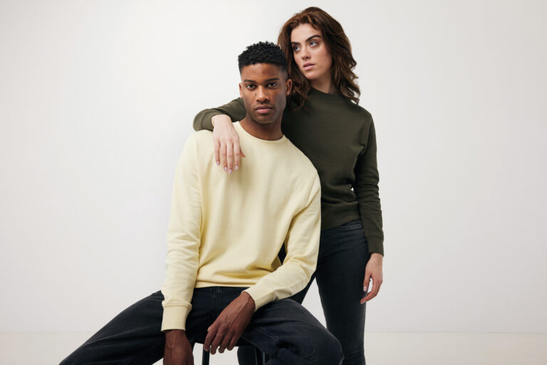 Etosha lichtgewicht gerecycled katoen sweater, khaki